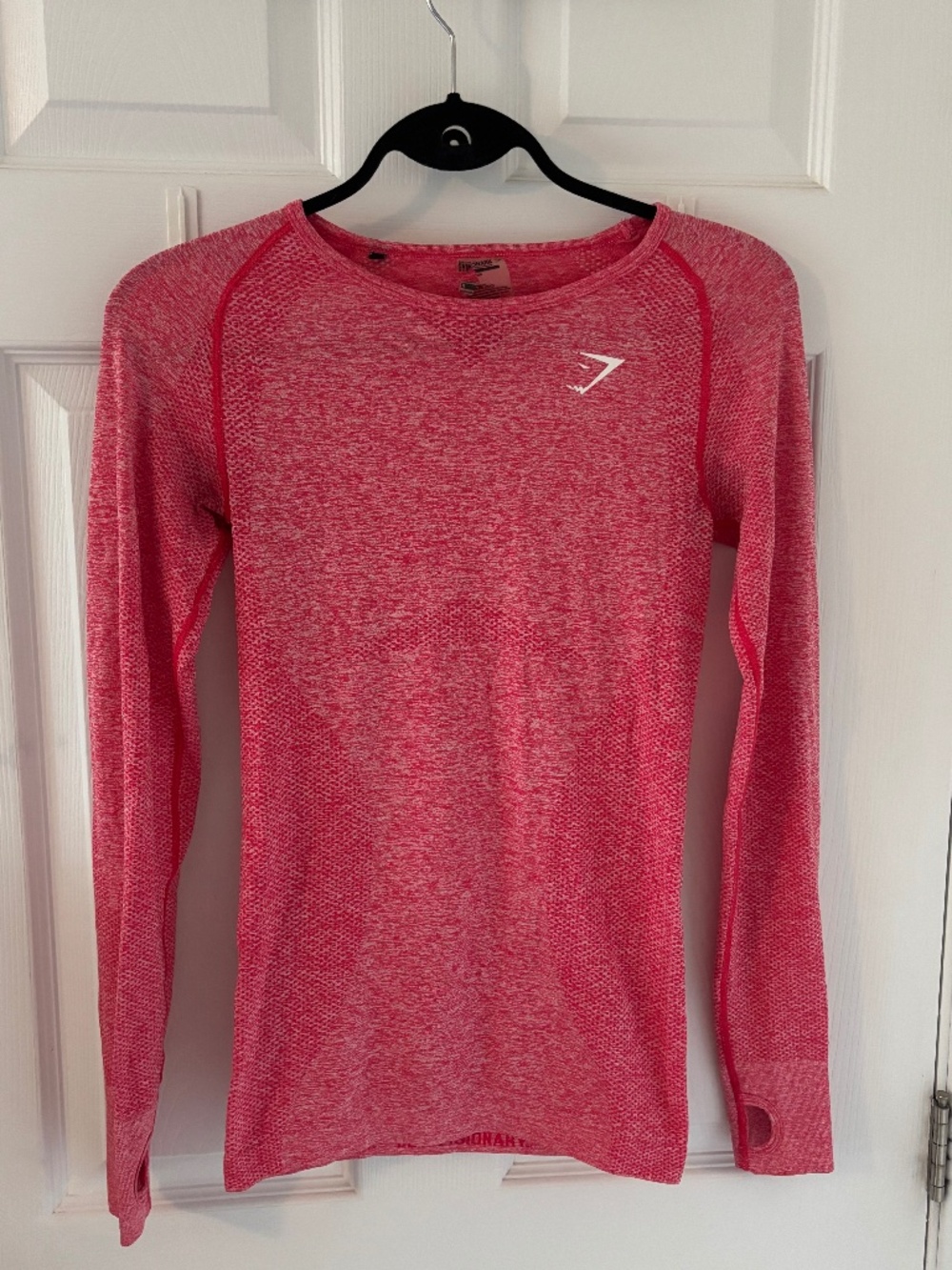 Gymshark Dry Long Sleeve Athletic Top Pink Marl Size M